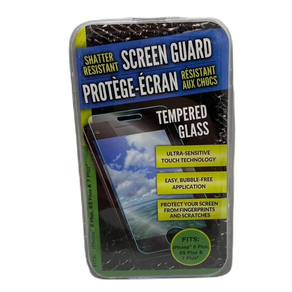 iPhone 6 Plus 6S Plus 7 Plus Shatter Resistant Tempered Glass Screen Protector
